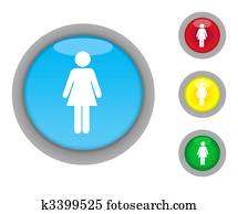 Female button icons