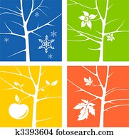 Four Seasons Illustration Four Seasons Illustration