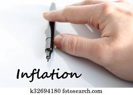 Inflation text concept Inflation text concept