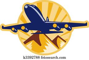 jumbo jet airplane flying with mountains jumbo jet airplane flying with mountains