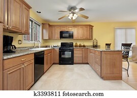 Kitchen with black appliances Kitchen with black appliances