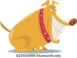 lustig, schlechter hund, karikatur, abbildung