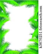 Palm leaf border Palm leaf border