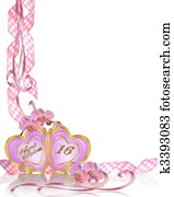 Sweet 16 Birthday invitation border Sweet 16 Birthday invitation border