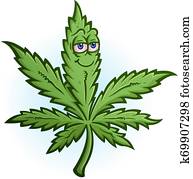עלה של מריחואנה, ציור היתולי, אופי, וקטור, דוגמה