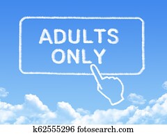 adults only message cloud shape