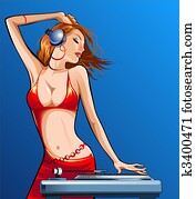 Beautiful Young Girl DJ  