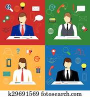 Call center. Support service. Call center. Support service.
