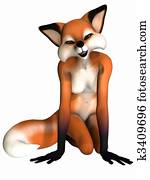 Cute Toon Figure - Fox Cute Toon Figure - Fox