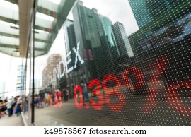 Display of Stock market quotes Display of Stock market quotes