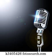 Microphone In Spotlight