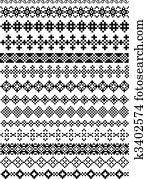 pixel borders, vector