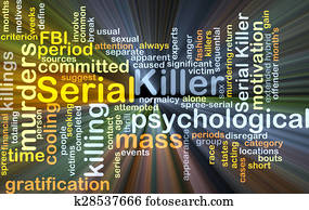 Serial killer background concept glowing