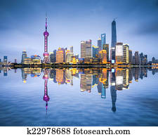 Shanghai, China City Skyline Shanghai, China City Skyline