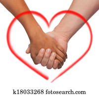 woman and man holding hands