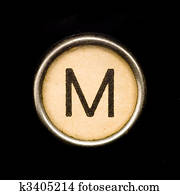 מכונת כתיבה, מכתב *m*