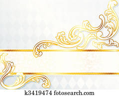 Beautiful horizontal rococo wedding banner Beautiful horizontal rococo wedding banner