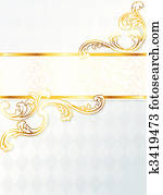 Beautiful vertical rococo wedding banner Beautiful vertical rococo wedding banner
