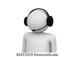 Call center operator close-up Call center operator close-up