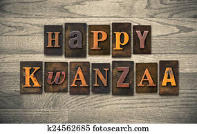 feliz, kwanzaa, madeira, letterpress, conceito