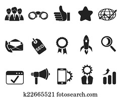 internet marketing icons set internet marketing icons set
