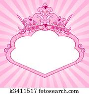 Princess crown frame Princess crown frame