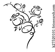 Abstract fantasy flowers illustration Abstract fantasy flowers illustration