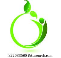 Health nature logo vector Health nature logo vector