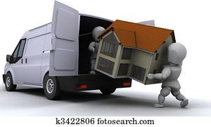 removal men loading a van removal men loading a van