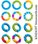 חץ, עיגולים