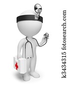 3d, pequeno, pessoas, -, doutor