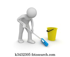 Cleaner at work Cleaner at work