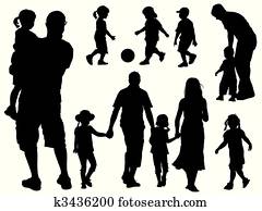 Family silhouettes Family silhouettes