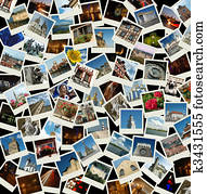 Go Europe - background with travel photos of european landmarks