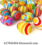 Happy Easter. Pile of eggs Happy Easter. Pile of eggs