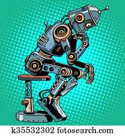 roboter, denker, künstliche intelligenz, fortschritt roboter, denker, künstliche intelligenz, fortschritt