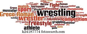 Wrestling word cloud