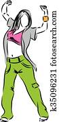 zumba dancer B zumba dancer B