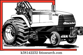 למשוך, טרקטור, בפעולה