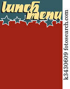 ראטרו, ארוחת צהרים, דפוסית של תפריט