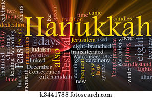 Hanukkah word cloud glowing Hanukkah word cloud glowing