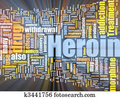 Heroin word cloud glowing Heroin word cloud glowing