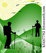 hikers vector hikers vector