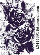 künstlerisch, rosenblüte, abstrakt, hintergrund künstlerisch, rosenblüte, abstrakt, hintergrund