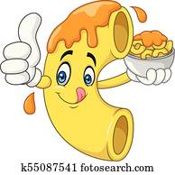 Macaroni and Cheese Cartoon Character Macaroni and Cheese Cartoon Character