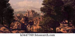 Medieval Castle Landscape Medieval Castle Landscape