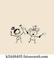 שמח, ילדים משחקים, רשום