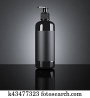 Black cosmetic blank dispenser. 3d rendering Black cosmetic blank dispenser. 3d rendering