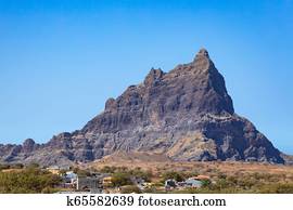 Brianda mount view in  Rebeirao Manuel in Santiago island in Cape Verde - Cabo Verde