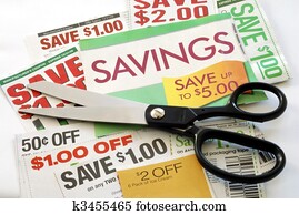 Cut up some coupons to save money